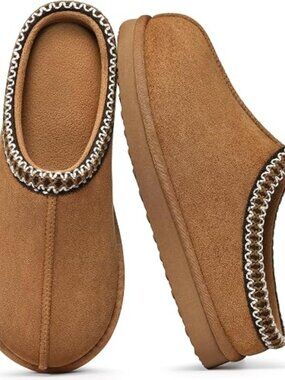 Cozy Memory Foam Slippers for Women, Faux Suede Clog House Shoes